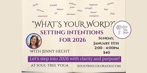 "What's Your WORD?" - Setting Intentions for 2026 with Jenny Hecht