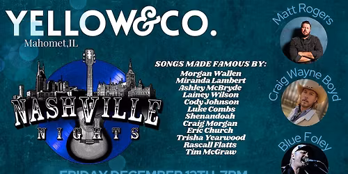 Yellow & Co. presents Nashville Nights listening room experience!