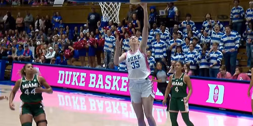 Duke Blue Devils at Miami Hurricanes Womens Basketball at Watsco Center