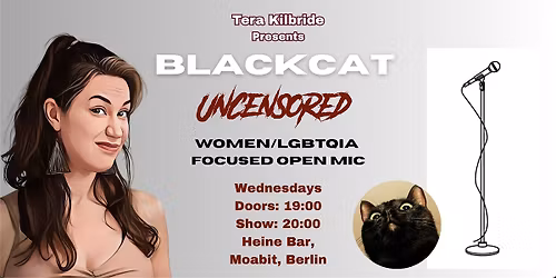 BLACK CAT Mic - English Stand Up Comedy - Women\/LGBTQIA focused