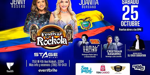 Festival de la Rockola con Jenny Rosero y Juanita Burbano en STAGE Miami