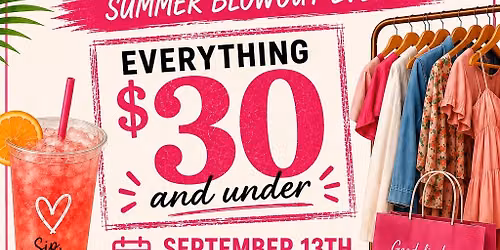 Boutique Clearance Bash \ud83d\udecd\ufe0f Summer Blowout Event \ud83c\udf89