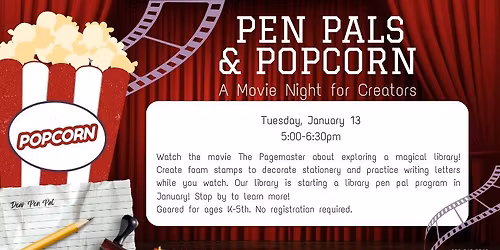Pen Pals & Popcorn: a Movie Night for Creators