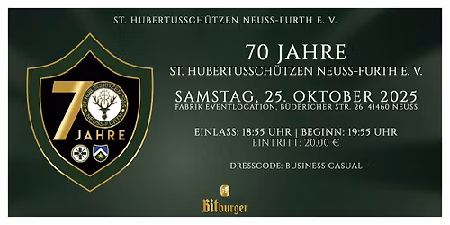 70 Jahre St. Hubertussch\u00fctzen Neuss-Furth e. V.