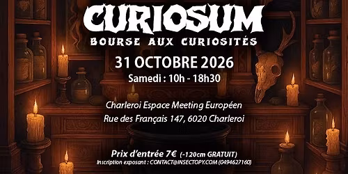 CURIOSUM 2026 - Bourse aux Curiosit\u00e9s - Charleroi