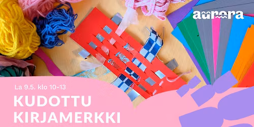 Kudottu kirjamerkki -taidepaja