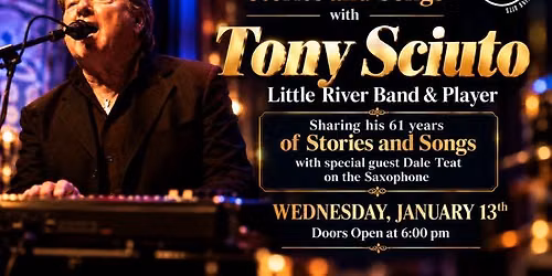 An intimate evening with Tony Sciuto, with special guest Dale Teat on the Saxophone