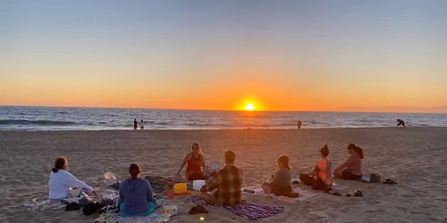 Soundbath Meditation & Yoga Sunset Beach Full Moon Class