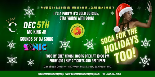 It's a Soca Party ~ Soca for the Holidays Too!
