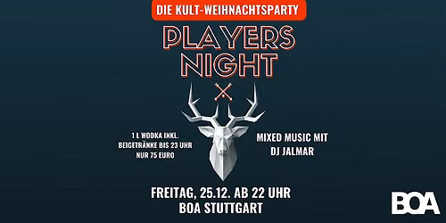 Die Kult-Weihnachtsparty in der Boa -Players Night - Fr, 25.12.2026