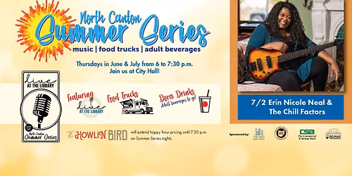 North Canton Summer Series: Live at the Library- Erin Nicole Neal & The Chill Factors