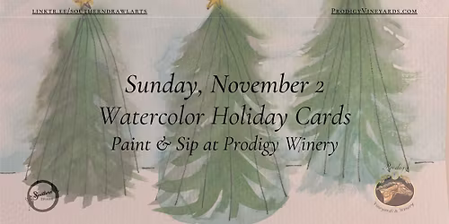 Sip & Create: Watercolor Holiday Cards at Prodigy Vineyards