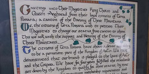 Business Meeting for the Barony of Terra Pomaria 