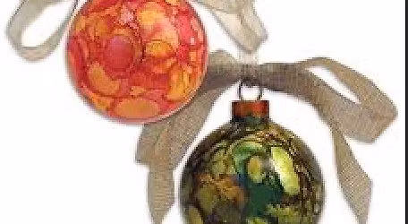 Alcohol Ink Christmas Ornament Class