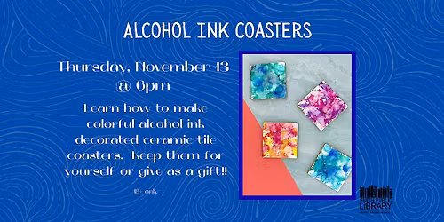 Alcohol Ink Coaster Craft
