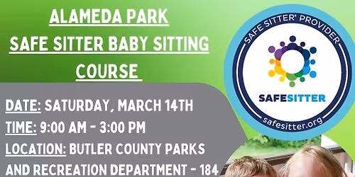 Safe Sitter Babysitting Class, 3\/14 Alameda Park