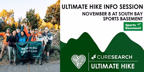 CureSearch Ultimate Hike Information Session at Sports Basement