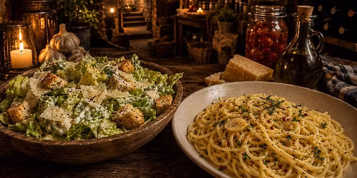 Caesar Salad & Spaghetti Aglio e Olio Class