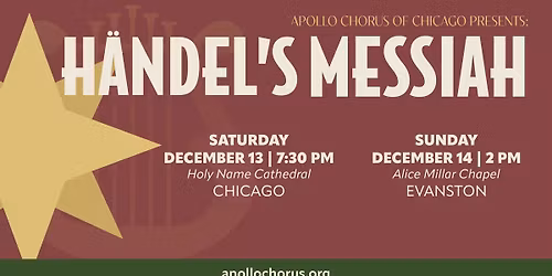 H\u00e4ndel's Messiah | Sunday, 12\/14 | Evanston