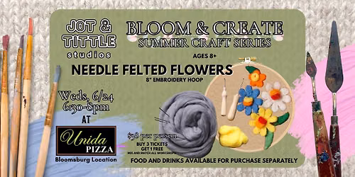 Bloom & Create: Needle Felted Flower Art