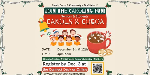 \ud83c\udfb6Carols & Cocoa: Seniors & Students Together