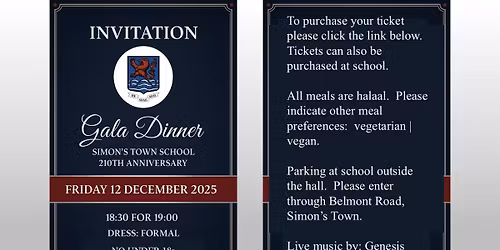Simon's Town School 210th Anniversary Gala Dinner