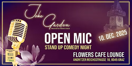 JOKE GARDEN OPEN MIC STAND-UP COMEDY NIGHT - December