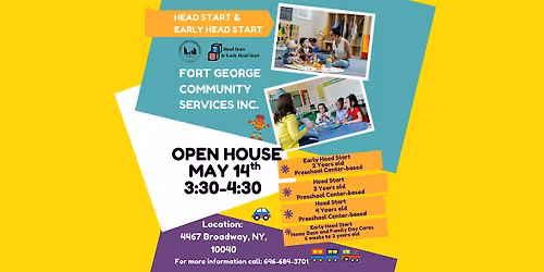 Early Head Start\/Head Start Open House Fort George Community Services
