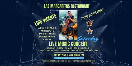 Luis Vicente Bohemio Concert