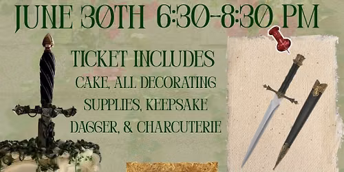 Dagger Cake Decorating Class