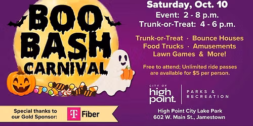 Boo Bash Carnival at High Point City Lake Park