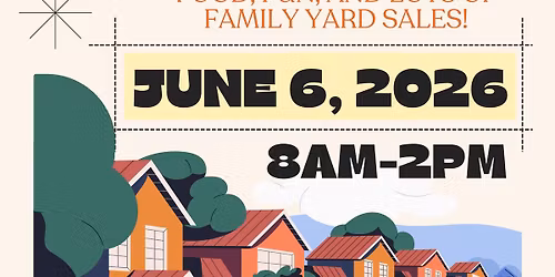YARD SALE EVENT for Heritage Ponds & Walnut Creek Estates