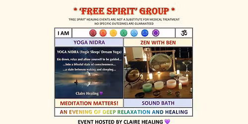 YOGA NIDRA WITH REIKI HEALING FOLLOWED BY A SOUND BATH WITH CRYSTAL BOWLS & GONGS - \u00a320PP IN ADVANCE