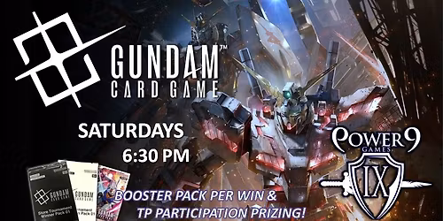Gundam TCG Saturdays!
