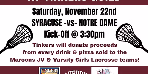 Auburn Girls Lacrosse Fundraiser at Tinkers Guild