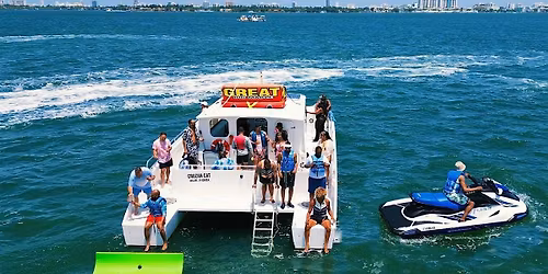 Party Boat #1 Boat Party in Miami with Jet ski, Floating mat and Booze incl