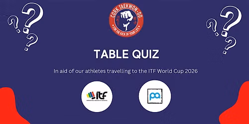 Cork Taekwon-Do World Cup Fundraiser Quiz