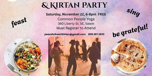 Free Plant Based Feast and Kirtan Party