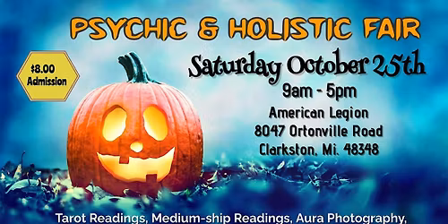 1 Day Psychic & Holistic Fair in Clarkston!