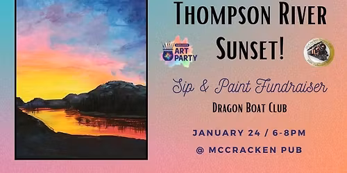 Thompson River Sunset - Sip & Paint Fundraiser @ McCracken Pub