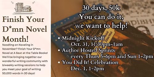 Finish Your D*mn Novel Month