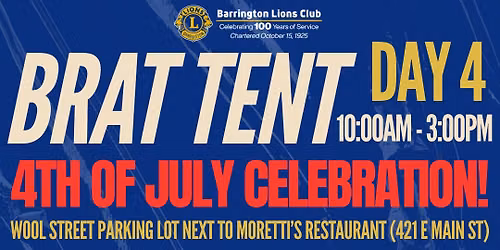 Barrington Lions Club Family Brat Tent