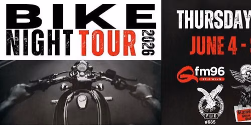 2026 Qfm96 Bike Night Tour presented by Buckeye City Motorsports at The Point on Main-July 23!