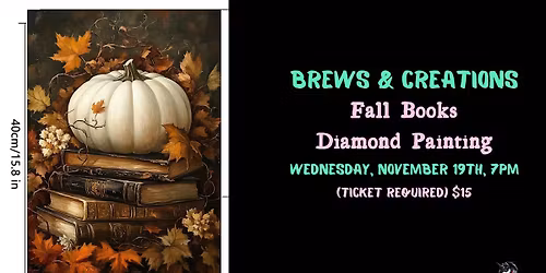 Brews & Creations: Fall Books Diamond Painting
