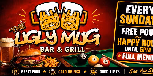 Sunday Funday - Happy Hour till 5pm and FREE POOL all day!!