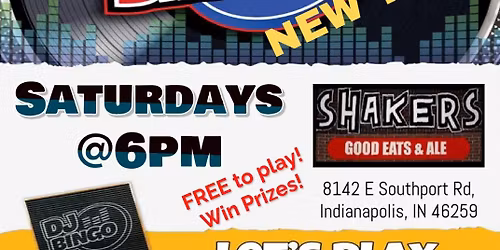 Saturday Night DJ Bingo at Shakers Good Eats and Ale!!!