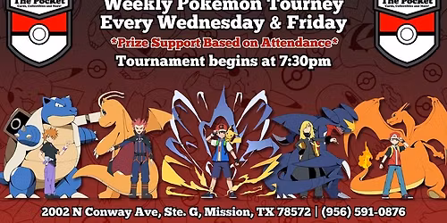 Weekly Pokemon Tournament @ The Pocket !
