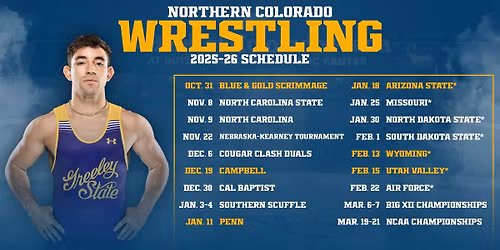Northern Colorado Bears at Air Force Falcons Wrestling