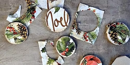Decoupage Christmas Tree Decorations