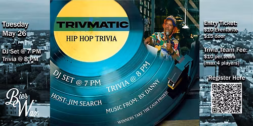 Trivmatic Hip Hop Trivia Night at BierWax